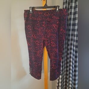 Joe Fresh Pink and Black Patterned Leggings